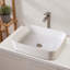 Lavabo de salle de bain vasque rectangulaire en céramique blanche