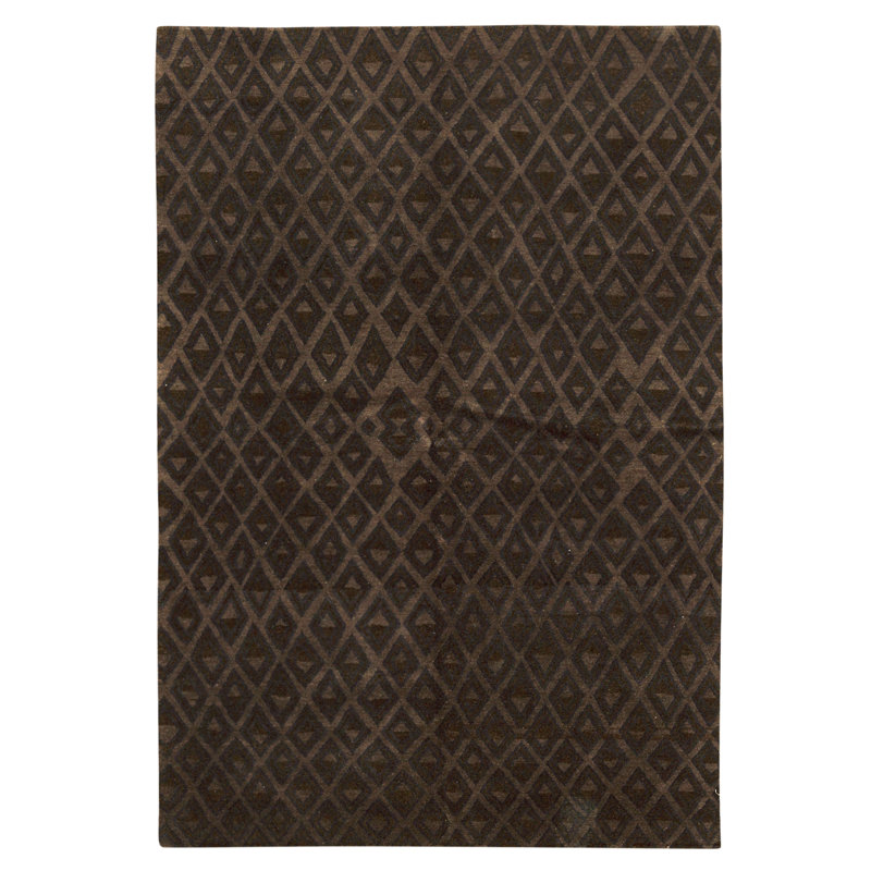 High-Quality Hand-Knotted Chocolate Area Rug