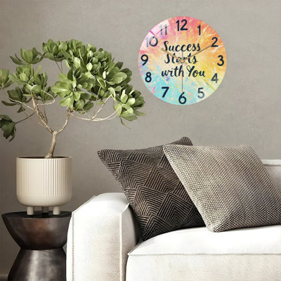 Horloge murale en verre 12 po