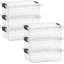 Latitude Run® Clear Storage Bins with Lids, 6 Pack- Plastic Storage Boxes for Home- 4.5 Quart-1218515840
