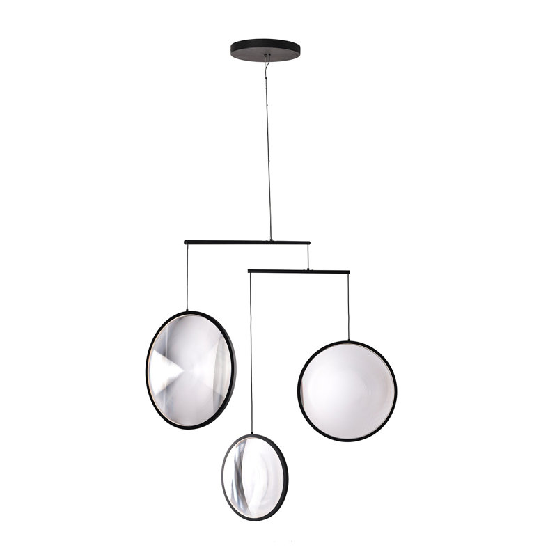 Focus 3 - Light LED Sphere Chandelier, Black