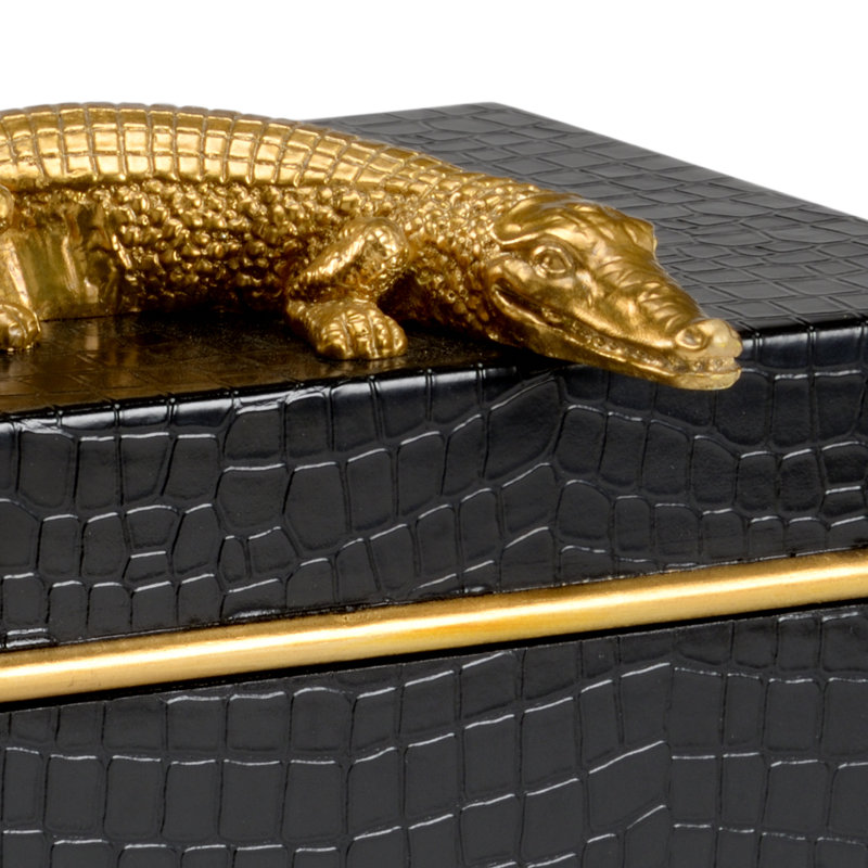 Boîte décorative en alligator