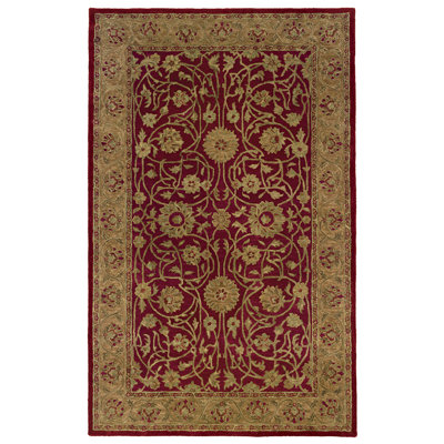 Tapis rouge/or en laine Touffeté à la main osblek
