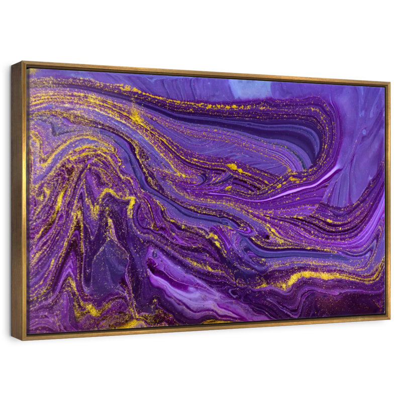 Purple Cherree, Floating Frame Gold, 43" X 29"
