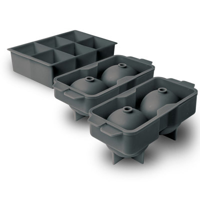 Elements 3 Piece Silicone Ice Cube Tray