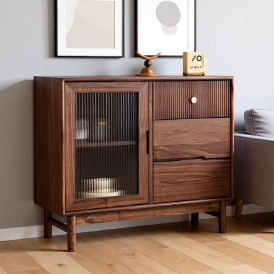 Black walnut vintage storage accent chest