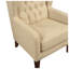 Fauteuil à oreilles classique rembourré beige capitonné capitonné luxueux et confortable, meubles de salon 1pc-134542008