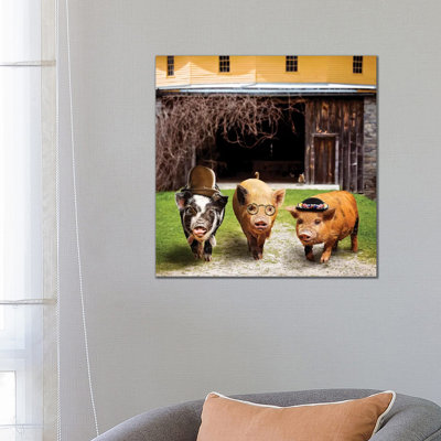 Pig Gang 1 Piece Wrapped Canvas Painting