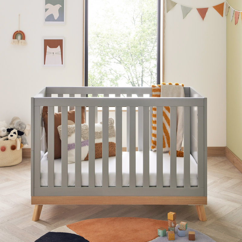 Mona Mini Cot Bed, Grey