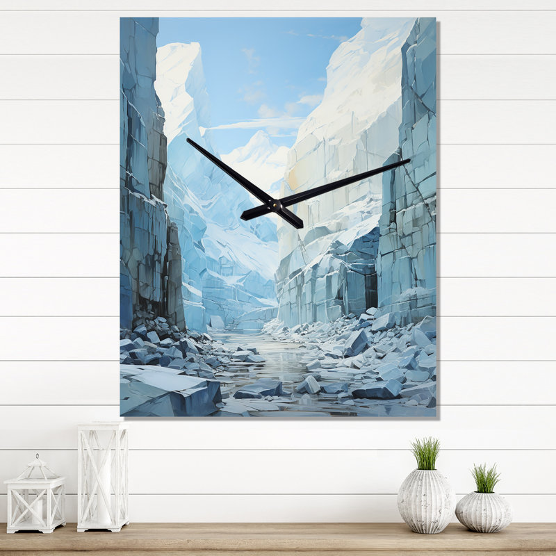 Horloge murale Darcee - Glacier, Très grand
