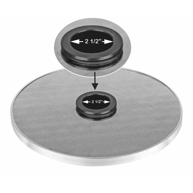 Table réglable Fire Sense pour chauffe-terrasse en acier inoxydable, convient aux radiateurs de 2 1/2 po de diamètre - 16 po de diamètre