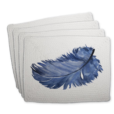 Ensemble de 4 napperons en polyester aquarelle