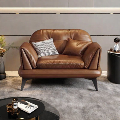 Retro oil wax leather business office sofa