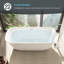 Sarnia 59" x 32" Freestanding Acrylic Soaking Bathtub in Glossy White with Drain and Overflow
