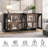 63" Sideboard Buffet Cabinet With Storage,Arched Cabinet with Adjustable Shelves,Credenzas for Living Room,Entryway,Kitchen-1553950457