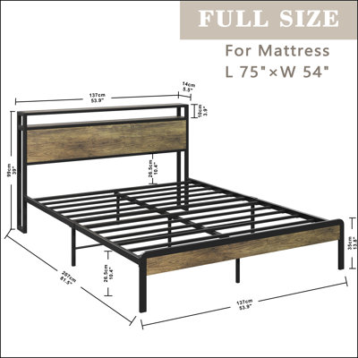 17 Stories Reulet Metal Storage Bed & Reviews - Wayfair Canada