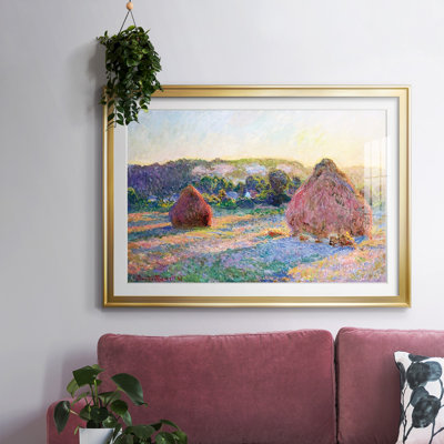 Haytstacks (Fin de l'été), 1891 - Art mural mural mat et encadré sous verre acrylique