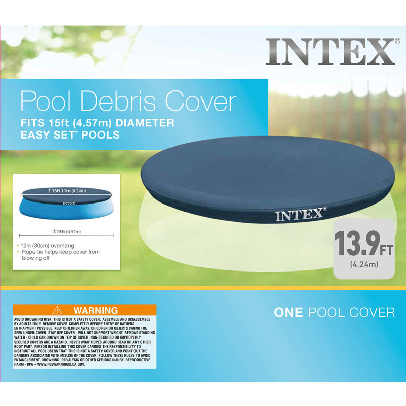 Intex Circle Hot Tub Cover in Blue