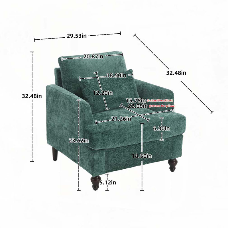 Fauteuil Chenille, Émeraude