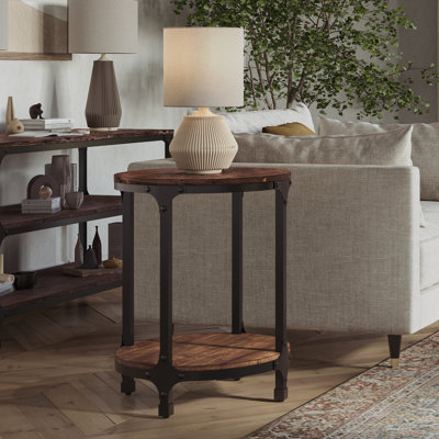 Fabiola Solid Wood Top End Table