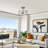 Brisher 3-Light  Semi Flush Mount Light