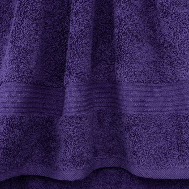 Ensemble de serviettes 100% coton turc, 4 serviettes de toilette douces et absorbantes, Mauve