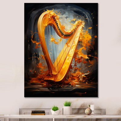 " Majestic Golden Yellow Harmonic Harp "