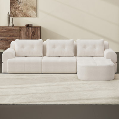 Modular Sectional Sofa with Chaise and Full-Foam Comfort