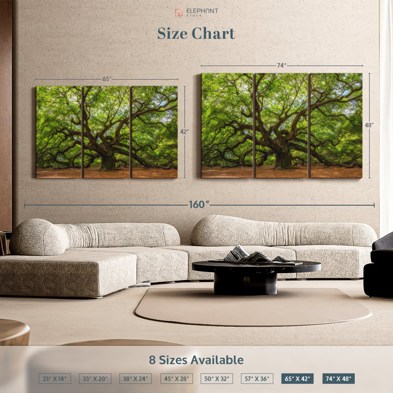 Nature 3 - Pieces, 48" H x 74" W x 1.25" D