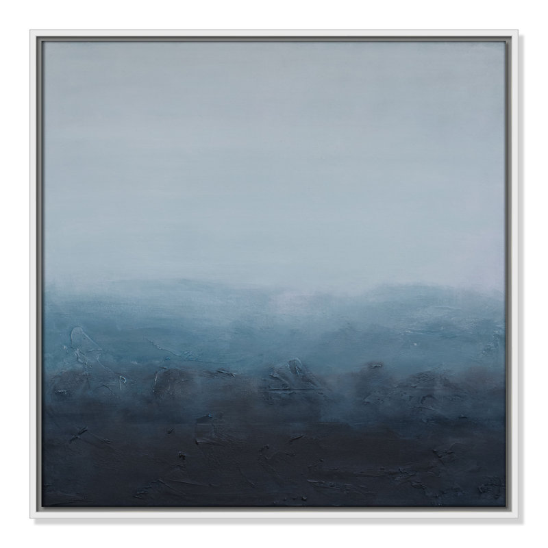 «Elemental Square Version Print» par S.H. Khân, H 25,5 po x l 25,5 po, Blanc
