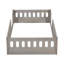 Lit plateforme simple avec garde-corps naturel - finition en bois massif, fabrication stable-1167039189