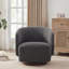 Fauteuil d'appoint pivotant rembourré Caysey Boucle-101895681
