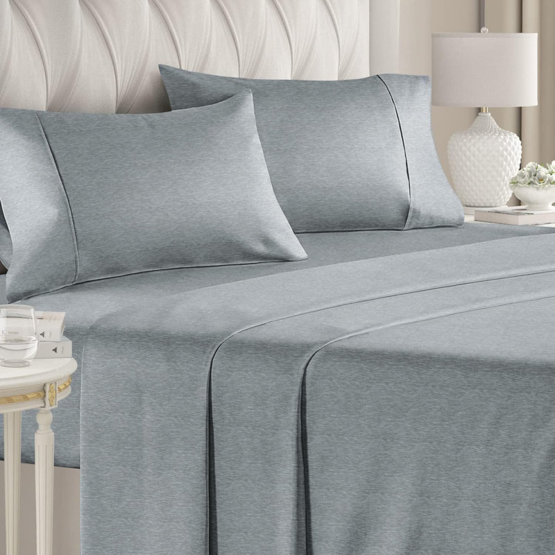 Premium Cooling, Soft & Wrinkle Free Sheet Set - Ultra Soft & Premium Hotel Luxury Bed Sheet Set, Steel Blue