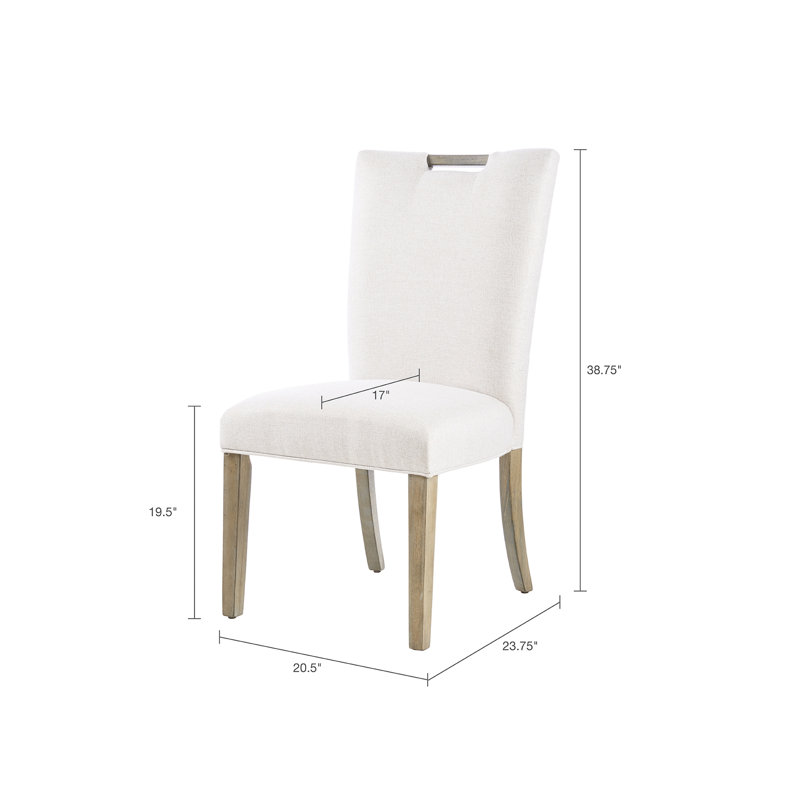 2 chaises de salle à manger, coussin de siège de 5 po, pieds en bois gris, siège rectangulaire, capacité maximale de 300 lb, paire de chaises à assembler, poids léger