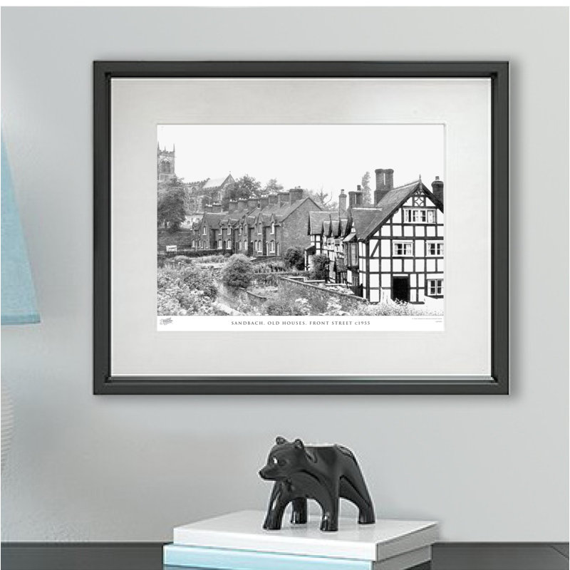 Sandbach, Old Houses, Front Street C1955 - Single Picture Frame Print, 45cm H x 60cm W x 2.3cm D