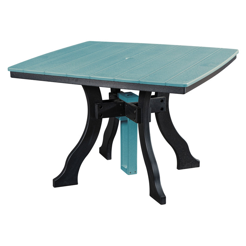 Table carrée Rosecliff Heights, Noir, Bleu Aruba