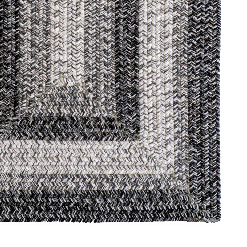Langeloth Indoor / Outdoor Rug, Concentric Rectangle 9' 2" x 13' 2"