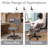 23'' Lamb Wool Armrest Task Chair - Adjustable Swivel with Tufted Back-194758911-194758905