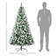 Arbre de Noël artificiel enneigé 6 pi, 800 pointes, 61 branches de pin, support, arbre de 6 pi facile à installer avec aspect d'hiver enneigé, cube à base de branches