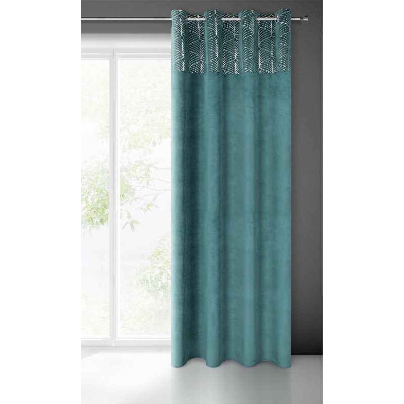 Spurrier Eyelet Blackout Curtain, Turquoise