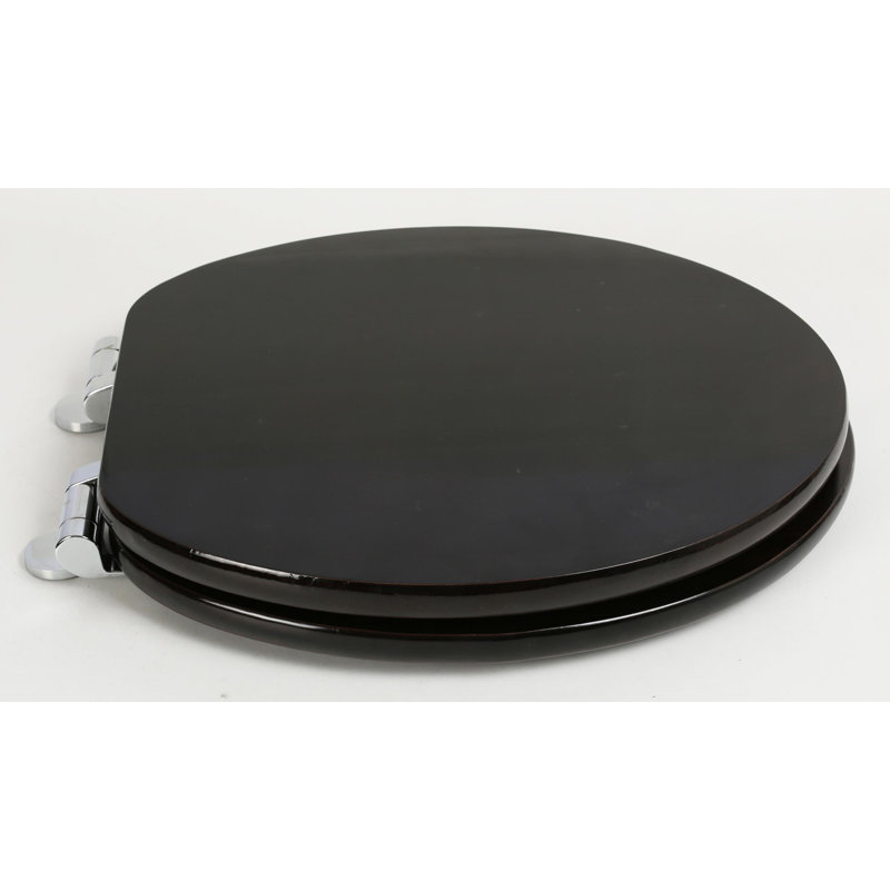 Round Toilet Seat and Lid, Black Walnut