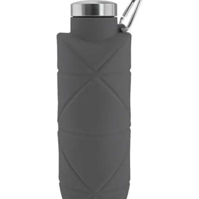 Bouteille d'eau pliable en silicone pour voyage 700 ml / 23 oz avec mousqueton