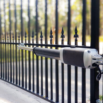 Kyiv Black Stainless Steel Gate and Gate Opener Complete Kit