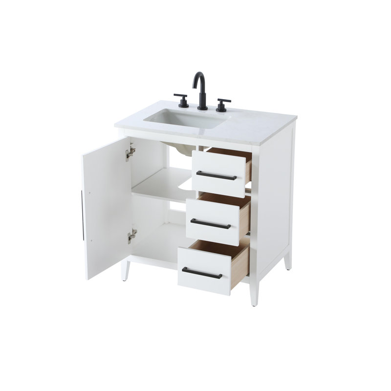Meuble-lavabo simple 32 po, Blanc