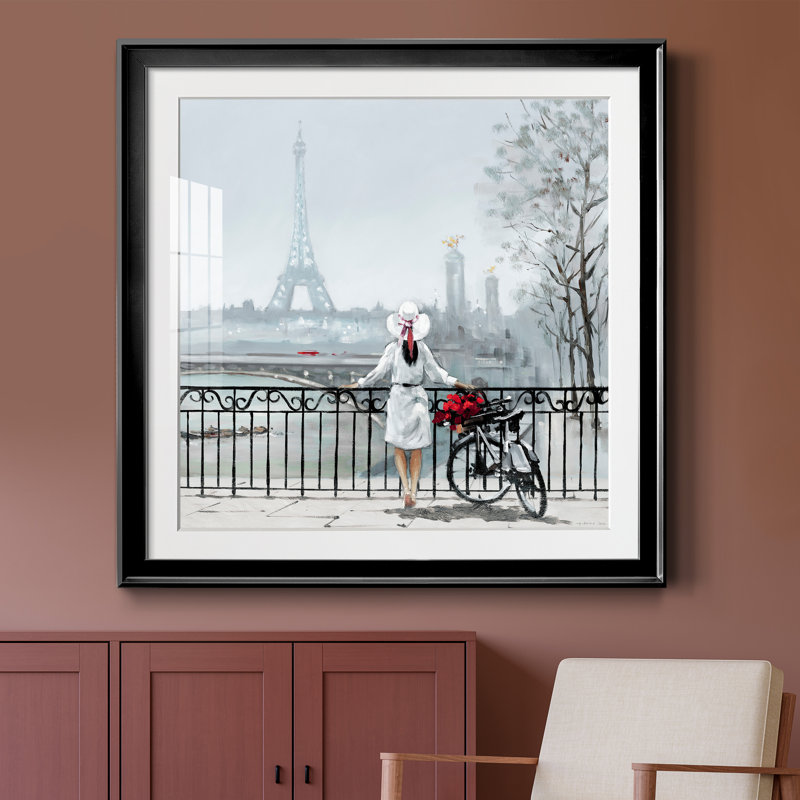 Dame à Paris - Cadre photo, H 26,5 po x l 26,5 po x P 1,5 po, Cadre noir