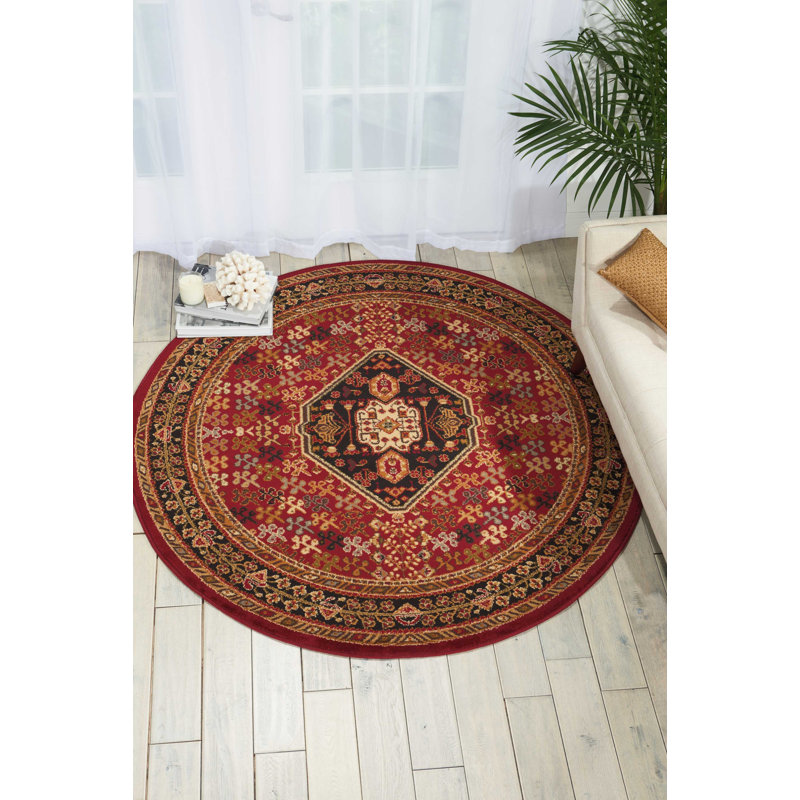 Demartino Oriental Indoor Rug, Round 5'3"