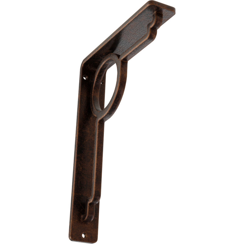Support en fer forgé Maria, Cuivre antique, H 8 po x l 1,5 po x P 5,5 po