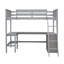 Lit mezzanine avec tablettes et bureau-463224856