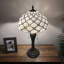 Lampe de table de style Tiffany Halden avec ampoules DEL en verre coloré blanc incluses H 22 po x l 12 po x P 12 po