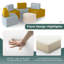 Table basse géométrique Comfort Wowmax Creative, repose-pieds irrégulier, repose-pieds rembourré moderne pour le salon et la réception